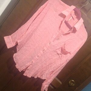 Free People Pink Button Down Shirt